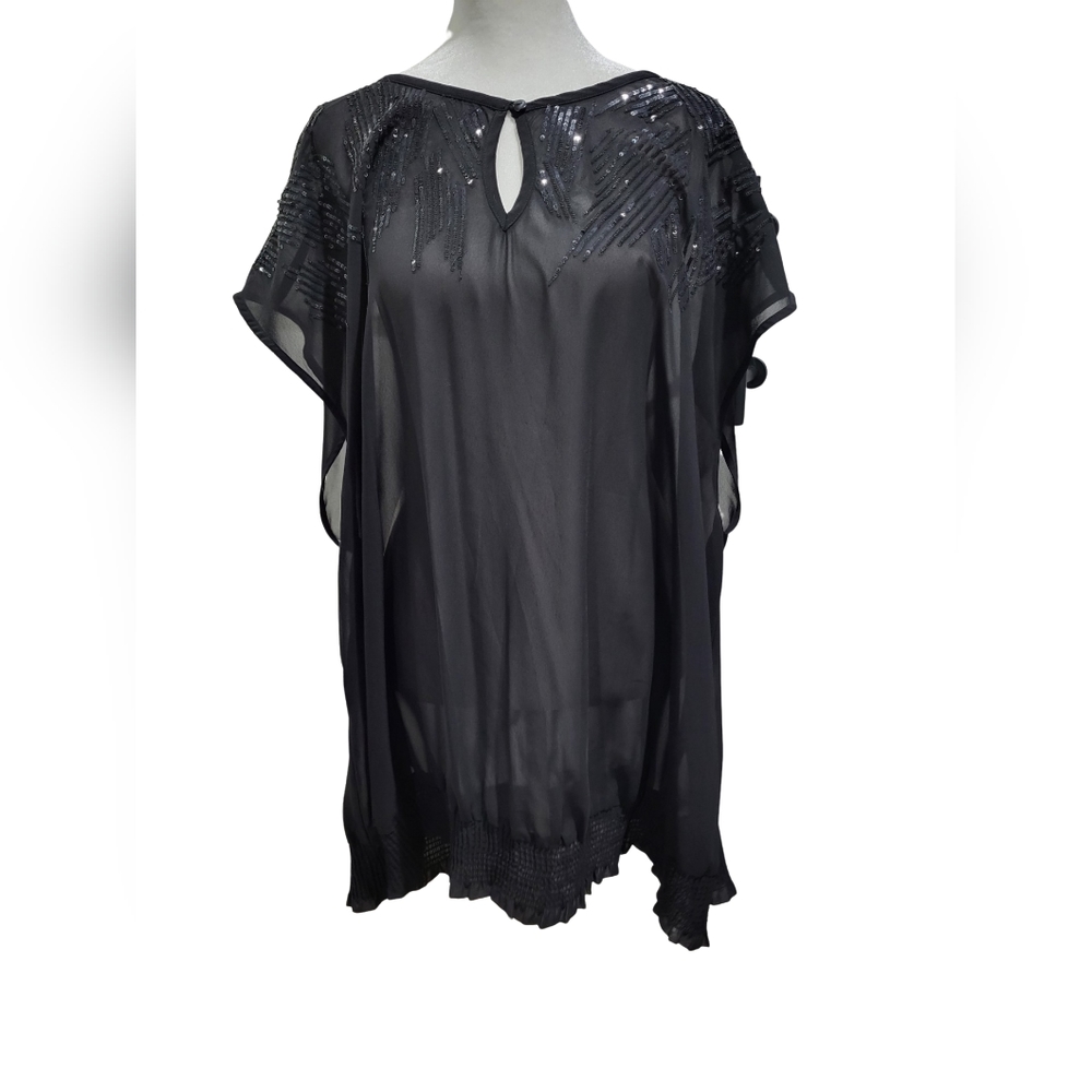 Lane Bryant Sheer Blouson Top